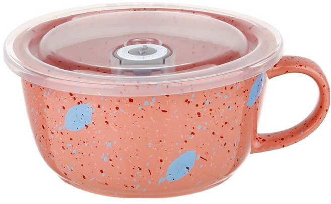 플라라 한손쿡 전자레인지 라면기, 핑크, 1개