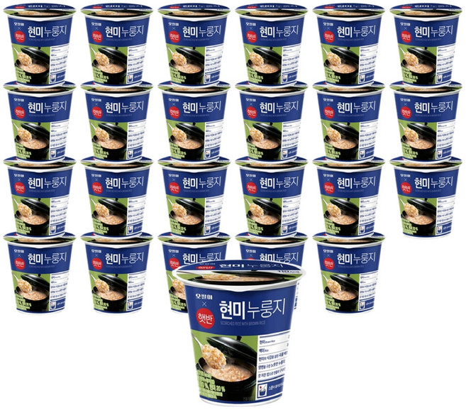 햇반 오쌀미 현미 컵누룽지, 30g, 24개