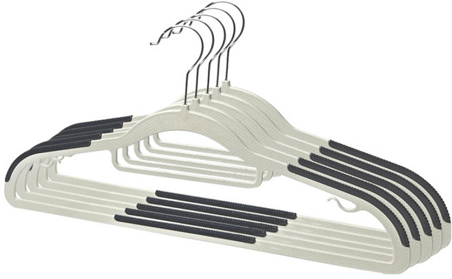 월드크린 투톤 논슬립 회전형 옷걸이, 그레이, 5개