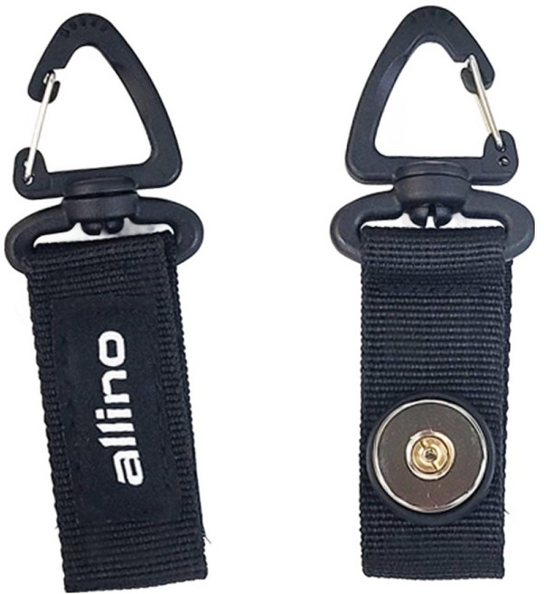 알리노 오토바이 자석고리 딱판 찍판 카라비너 조끼걸이 2p, 블랙