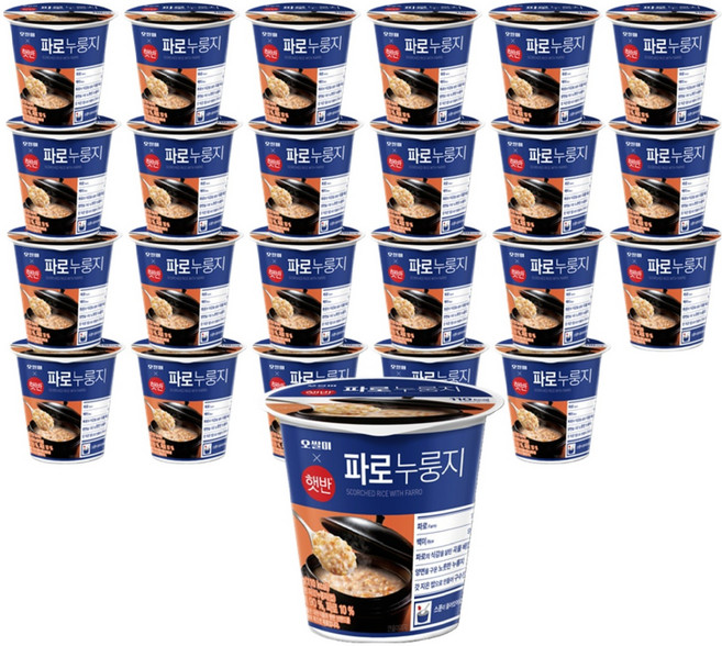 햇반 오쌀미 파로 컵누룽지, 30g, 24개