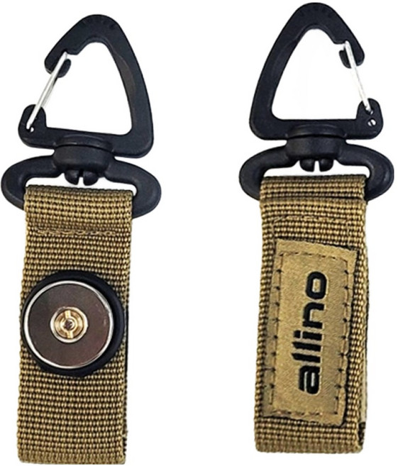 알리노 오토바이 자석고리 딱판 찍판 카라비너 조끼걸이 2p, 카키