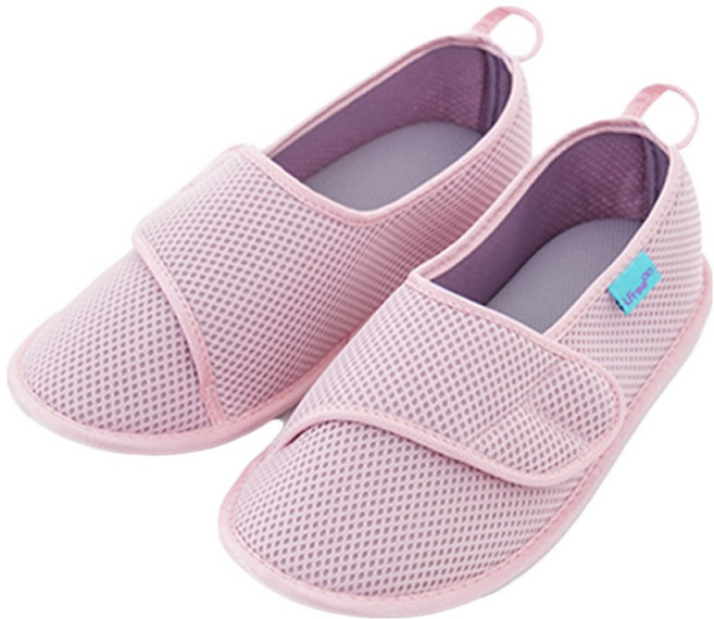 아이프리 층간소음 벨크로 실내화, 핑크, 1개