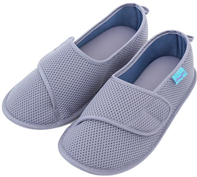 아이프리 층간소음 벨크로 실내화, 그레이, 1개