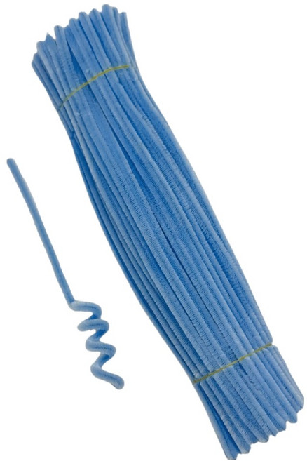 미소로운 모루 철사 6mm x 30cm 100p, 블루, 1개