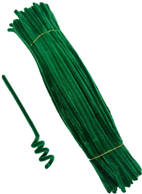 미소로운 모루 철사 6mm x 30cm 100p, 딥그린, 1개