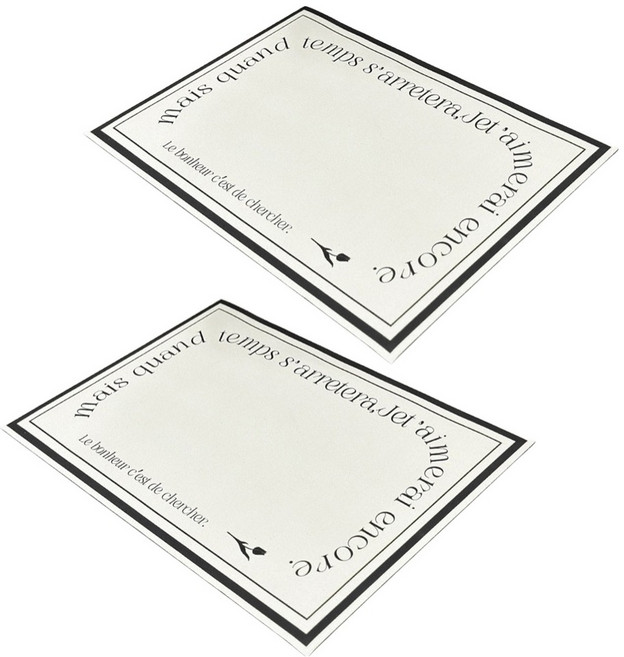 모나코올리브 스크래치방지 다용도 드라잉 매트, 레터링튤립, 2개, 1단