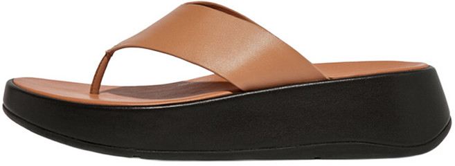 fitflop 女款 F-Mode 皮革厚底夾腳涼鞋