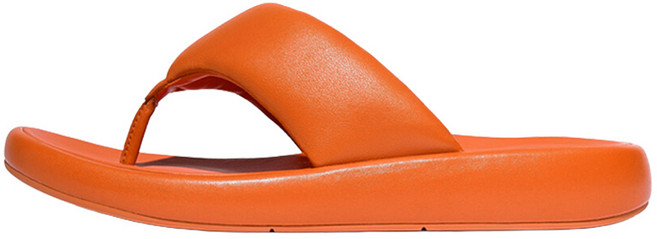 fitflop 女性用 iQushion 豪華加墊皮革夾腳涼鞋