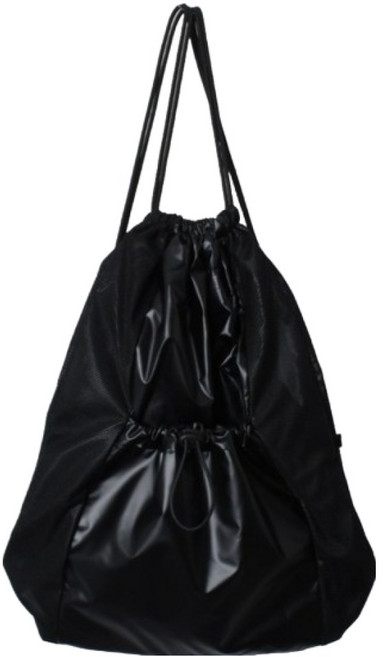 시크블랙 호네라 글루시 짐색 포켓 스트링 백팩 cpbag308k4b