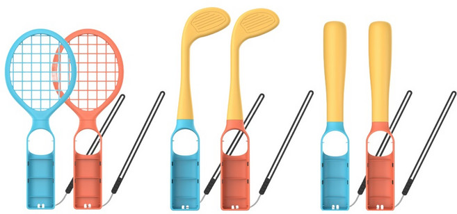 DOBE Switch2 6合1運動套裝, 橙色 + 藍色, 1套, TNS-5115