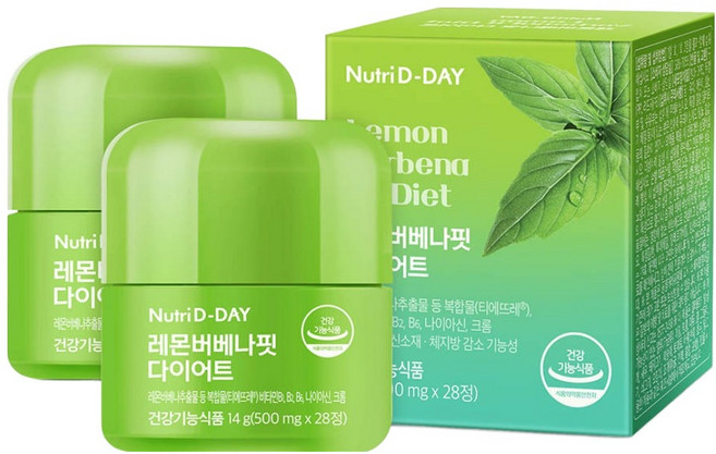 뉴트리디데이 레몬버베나핏 다이어트식품 28p, 14g, 2개