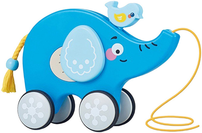 PLAYFUL TOYS 頑玩具 學步拖拉樂 大象, 藍色, 1個