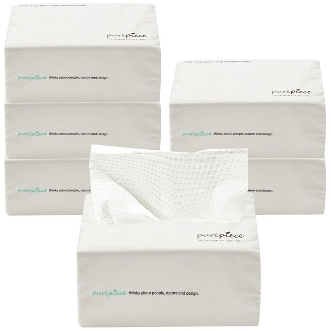 퓨어피스 뽑아쓰는 키친타올 3겹, 6개, 110개입