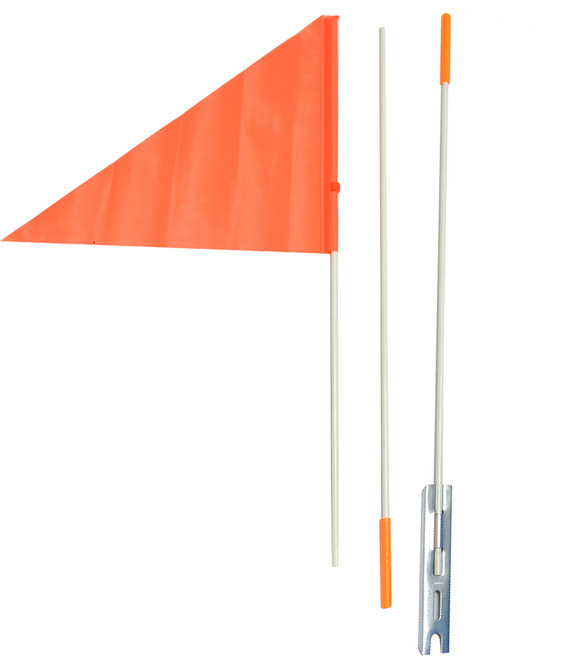 DIBOTE 迪伯特 自行車安全旗桿旗杆 三節, 橘色, 1個