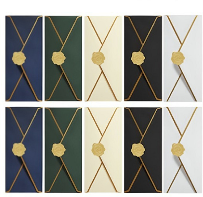 쿠말 예쁜 고급 용돈 현금봉투 5종 x 2p 세트, 멀티컬러, 1세트