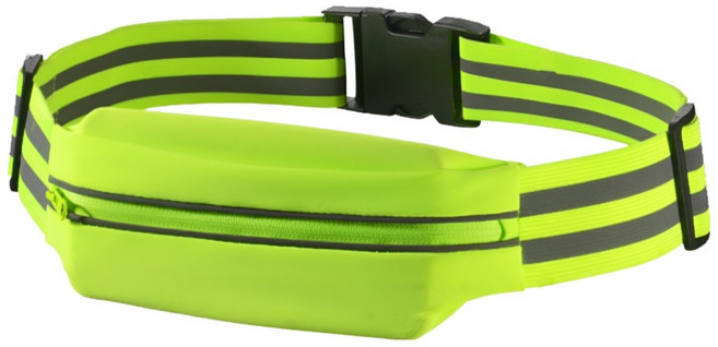 라운듀 야간반사 초경량 러닝벨트, 그린 형광, 1개