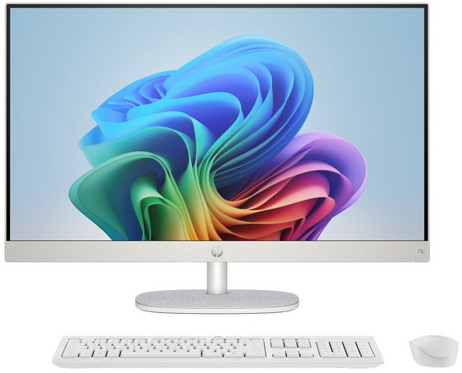 HP 2025 올인원 PC 라이젠5 라이젠 7000 시리즈, 화이트, 27-cr0009KL, 512GB, 16GB, Free DOS