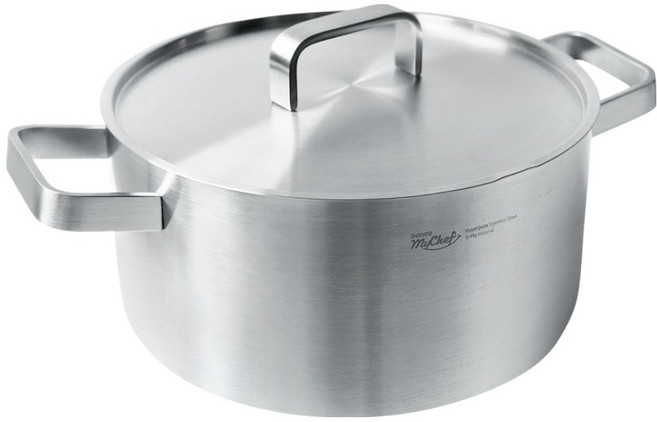 도루코 인덕션 클래식 통5중 양수냄비, 24cm, 실버, 1개