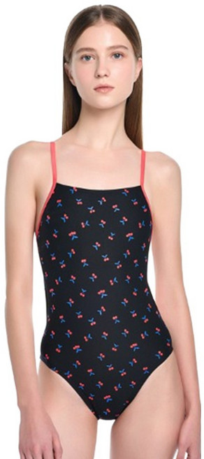 후그 여성용 엠보스 하이컷 V back 탄탄이 수영복 WHT1991