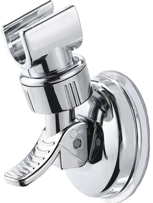 깨끗한이야기 360도 회전 원터치 흡착 샤워기 거치대, 실버