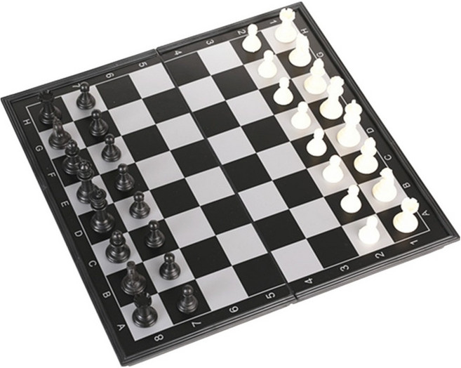 라펠로 휴대용 체스 자석보드게임 세트 20 x 20 cm, 혼합색상, 1세트