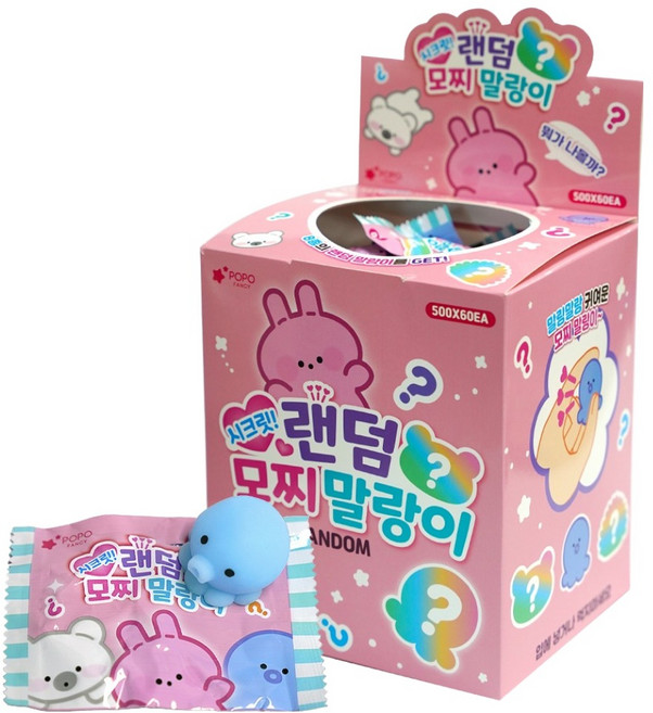 POPO FANCY 秘密麻糬迷你軟軟捏捏樂抽獎 12g x 60p 套組, 隨機出貨, 1套