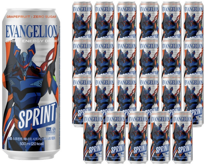 클룹 스프린트 시트러스 버스트 제로 에너지드링크, 24개, 500ml