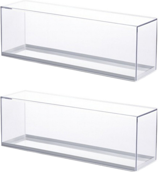 몽구밍 일자형 피규어 케이스 화이트 1단, 2개