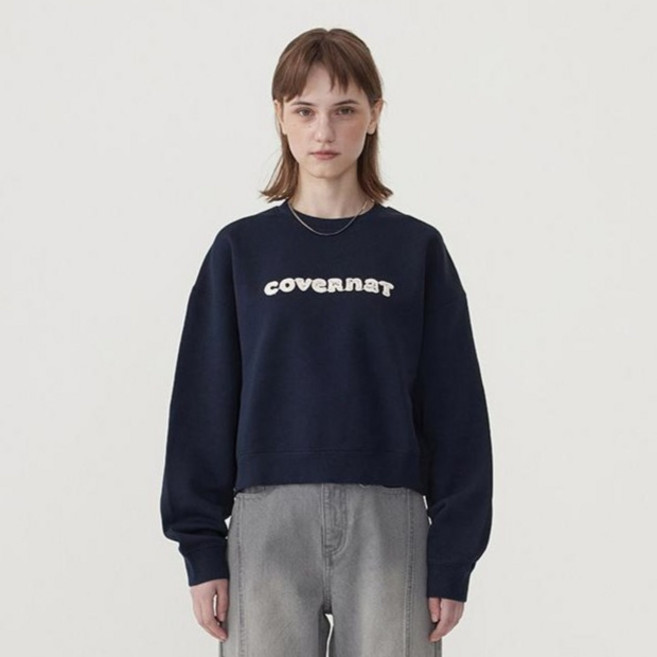 COVERNAT WOMAN 女款繩索Cooper標誌大學T恤