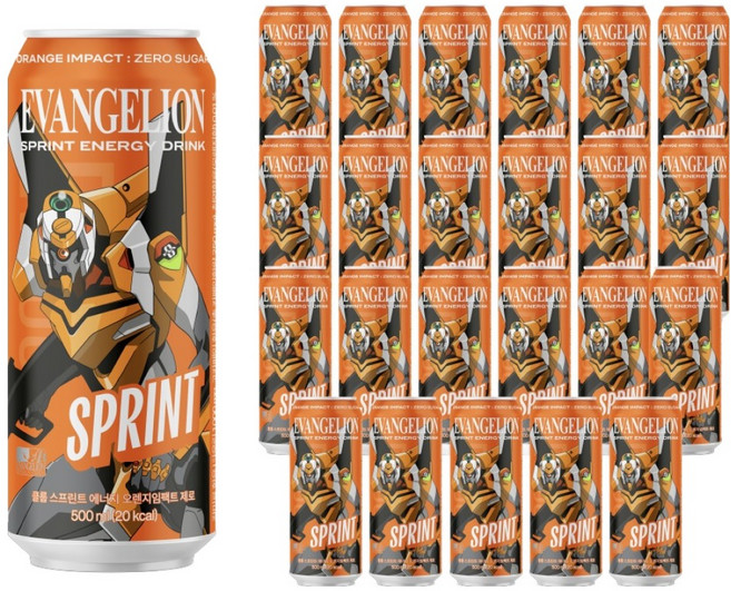 클룹 스프린트 오렌지 임팩트 제로 에너지드링크, 500ml, 24개