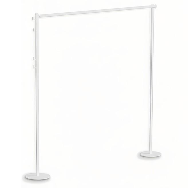 ONE HOUSE 艾加3in1鐵製多功能兩用折疊曬衣架 經典款 OH-K131-1, 簡約白