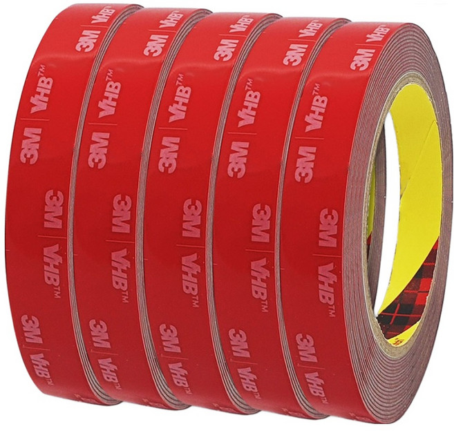3M VHB 3M 超強力壓克力泡棉灰色雙面膠帶 14mm x 5m, 5個