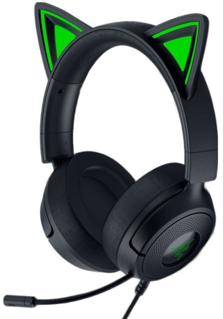 RAZER 雷蛇 北海巨妖 Kitty V3X 耳機, 黑色, RZ04-05350200-R3M1