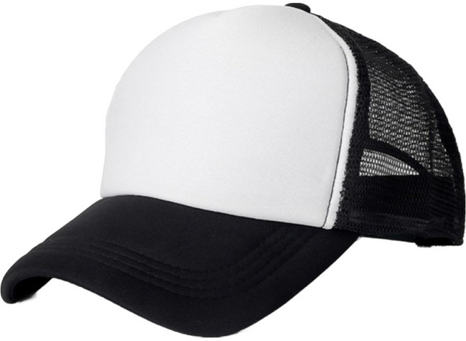 비바이원 스포츠 메쉬 대두 볼캡모자, 블랙화이트, 1개