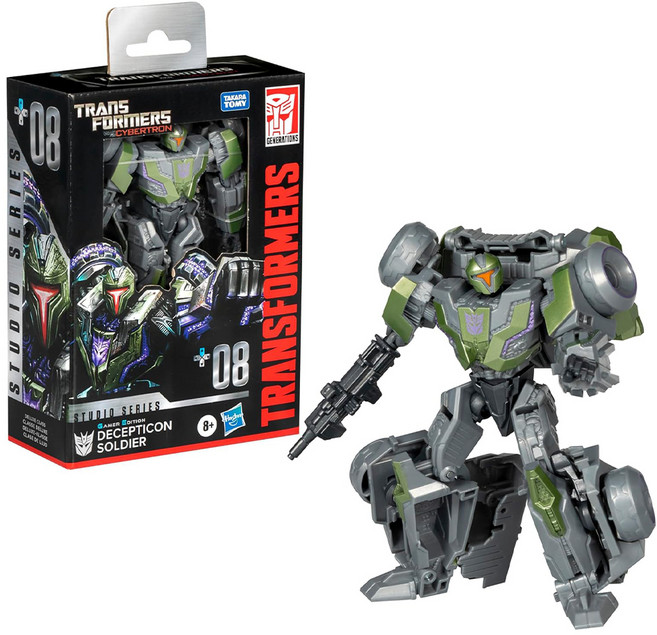 TRANSFORMERS 變形金剛 電玩版 賽博坦之戰 D級 狂派士兵 SOLDIER 小兵 WFC SS+08, 灰綠色, 1個