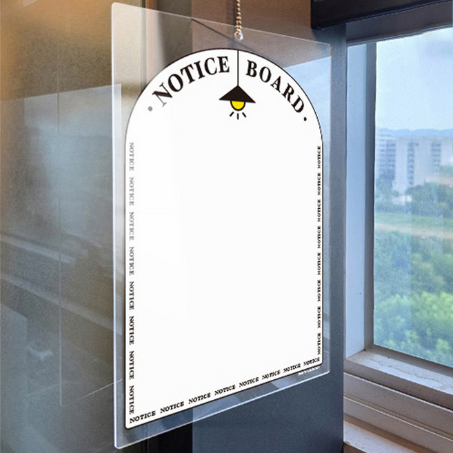 제제데코 08 아크릴 걸이형 안내판 메모보드 칼라타입 A021, 1개, NOTICE BOARD