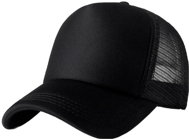 비바이원 스포츠 메쉬 대두 볼캡모자, 블랙, 1개
