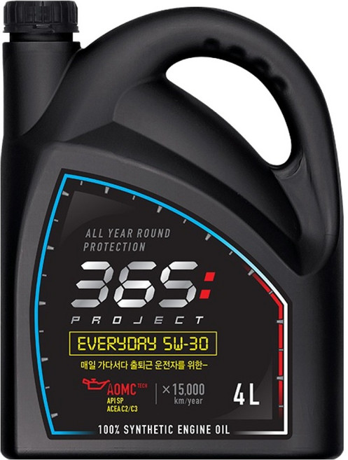 불스원 365 프로젝트 뉴 에브리데이 엔진오일, 1개, 5w30, 4L
