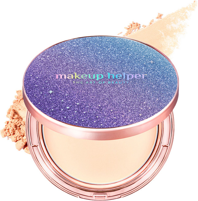 makeup helper Art Pact 原創專業定妝粉餅 極光月光 25g, 22號 裸米色, 1個