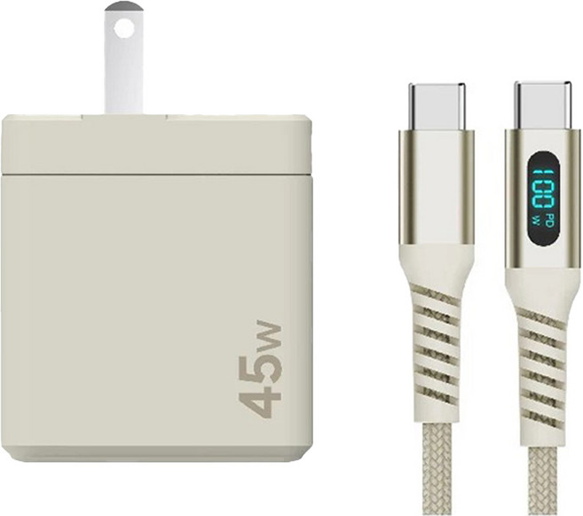 SAMSUNG 三星 ITFIT 45W 旅行充電組 ITPW37BE, 米色, 1套