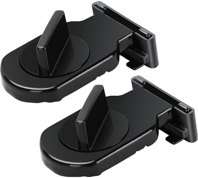 GUNU 다이얼 창문 안전 잠금장치 D형, 블랙, 2개