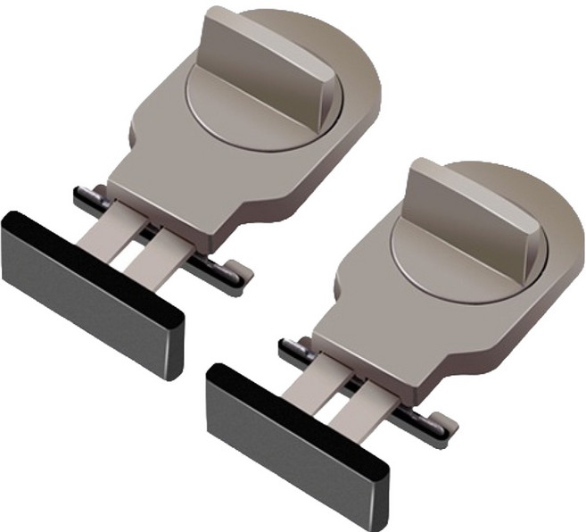 GUNU 다이얼 창문 안전 잠금장치 D형, 브라운, 2개