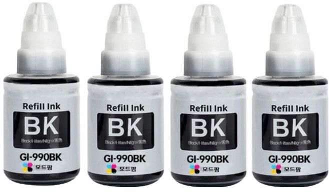 모드팜 캐논 GI-990 호환잉크, 검정, 4개