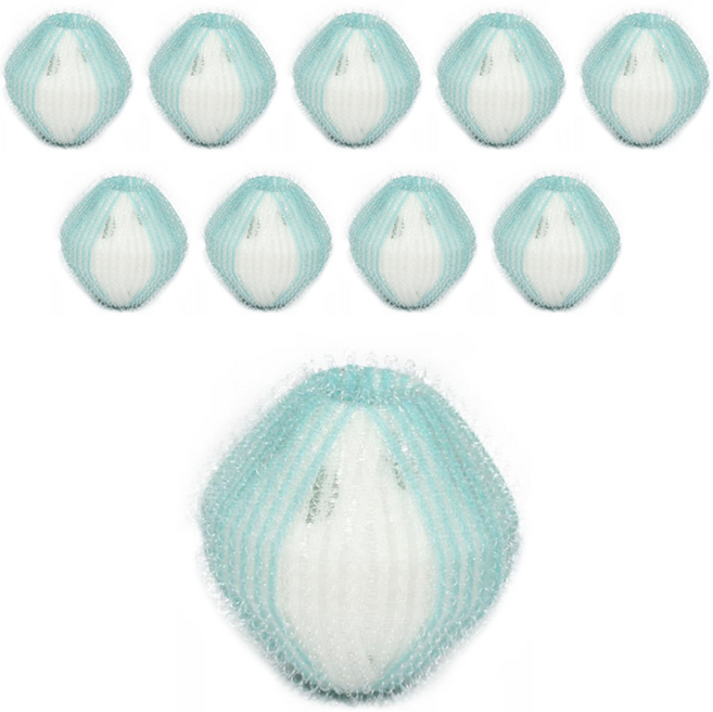 디케이원 미니멀한 세탁볼 3.5cm, 라이트블루 + 화이트, 10개