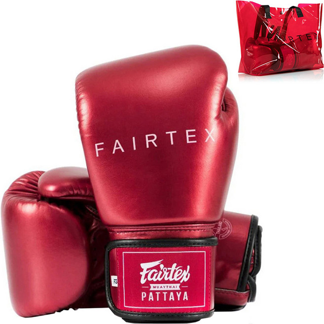 페어텍스 복싱글러브 BGV22 + 반투명 가방, 레드, 1세트