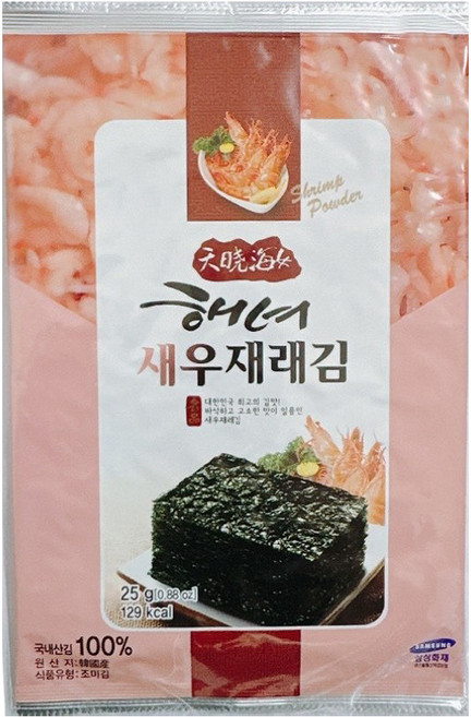 天曉海女 蝦風味海苔, 100g, 1個
