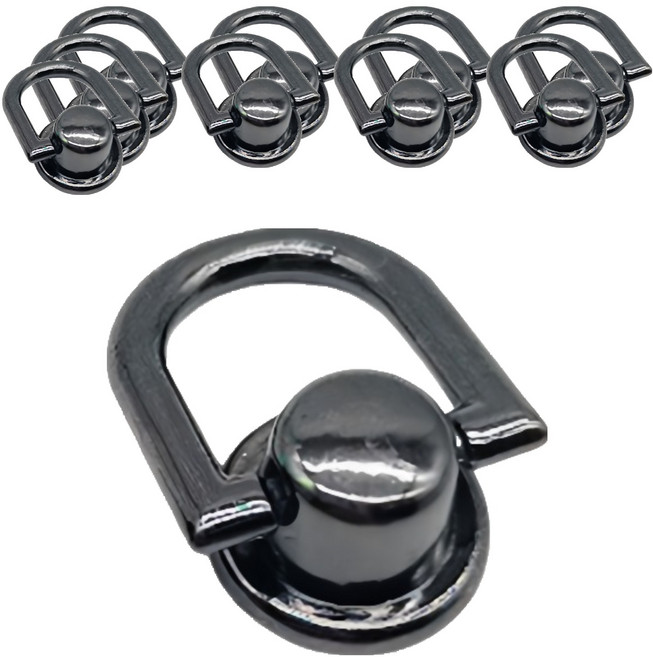 코오미 가죽공예 디링 가방 고리 옆고리 + 와셔 세트 5W0806, 10세트, 흑니켈