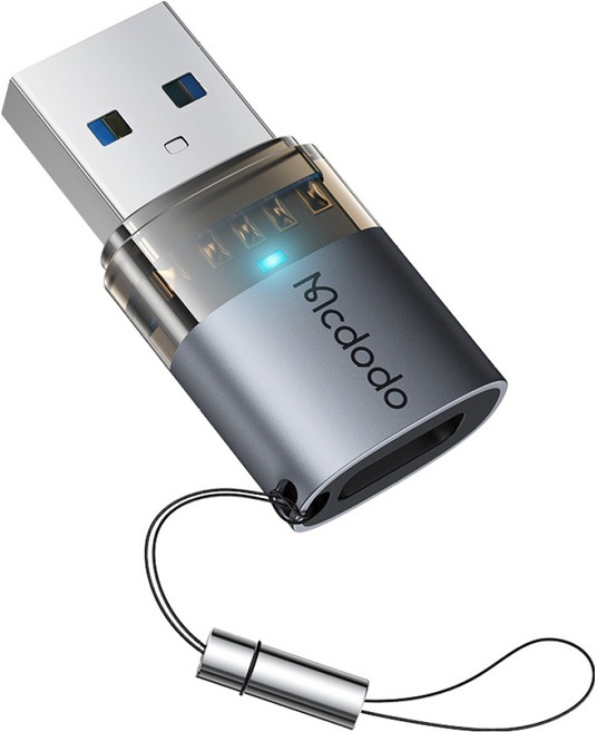 맥도도 C타입-USB A타입 TR 프로 미니 젠더, 1개, 블랙, 32.7mm