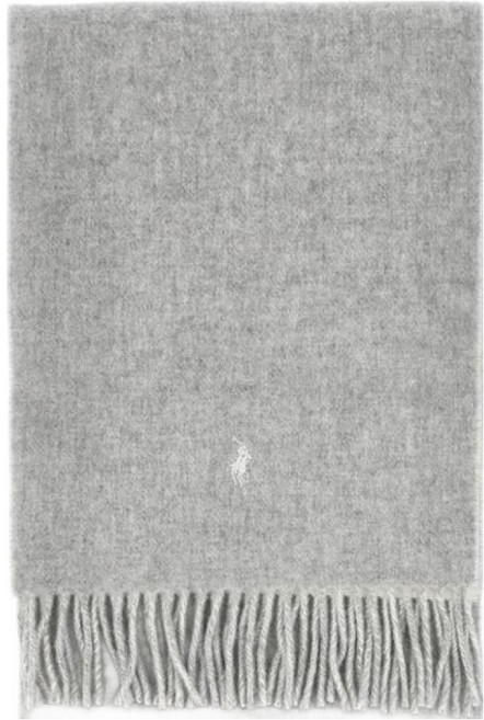 POLO RALPHLAUREN Pony 雙面可翻轉羊毛圍巾